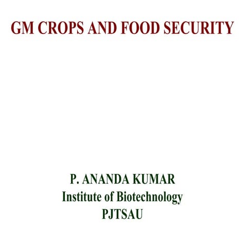 GM crops food security ppt
