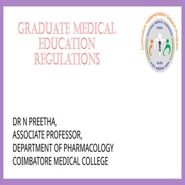 GMER GUIDELINES - DR PREETHA, MEDICAL EDUCATION UNIT.pptx