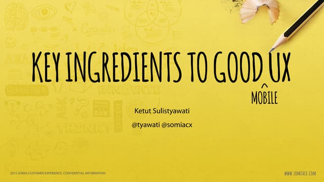 Good UX: Key Ingredients - presente...