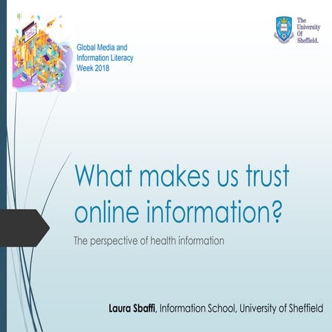 What makes us trust online information? The perspective of health Information