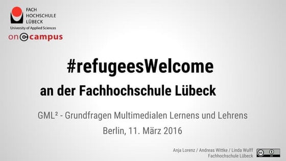 Refugees Welcome @ Fachhochschule Lübeck