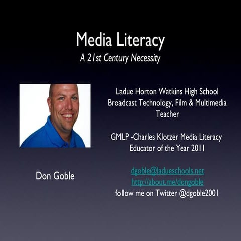 GMLP Media Literacy Mini Conference: Pedagogy & Production - Keynote
