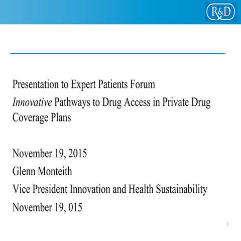 Glenn Monteith  expert patients forum