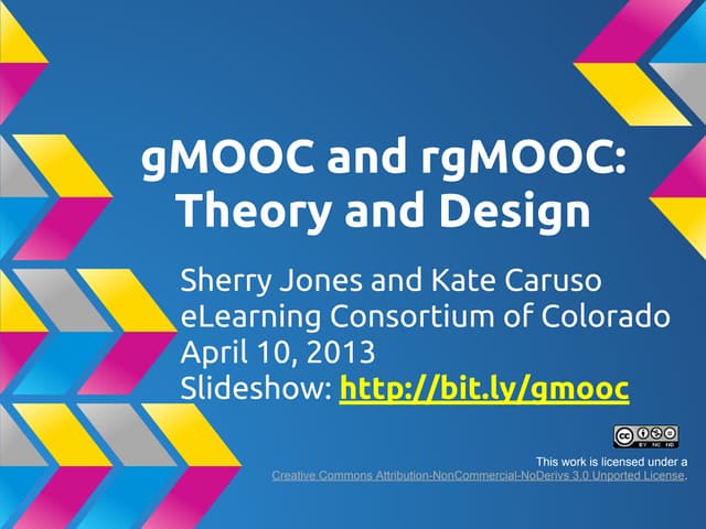 gMOOC and rgMOOC: Theory and Design
