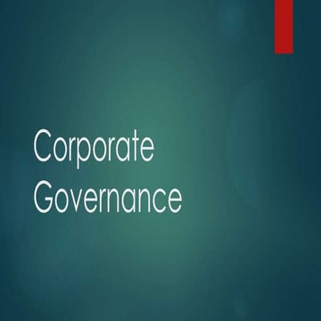 Corporate Governance with a Case Study of Royal Bank of Canada