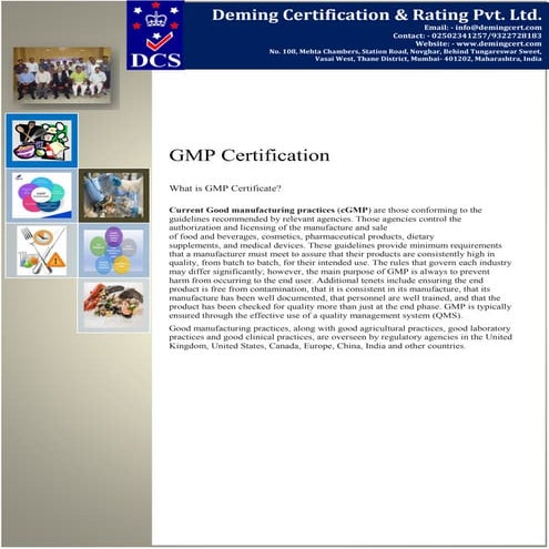 Qp Declaration Vs. Gmp Certificate – RCZD
