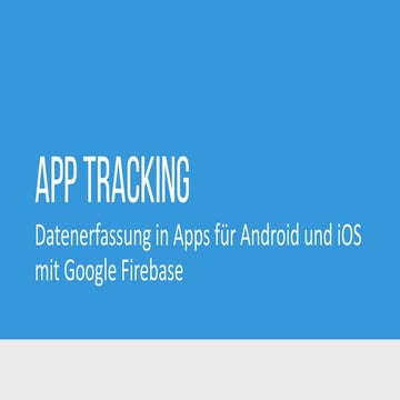 GMP-Con 2019 - App Tracking - Markus Vollmert (lunapark) 