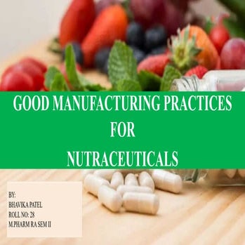 GMP for Nutraceuticals  .pdf