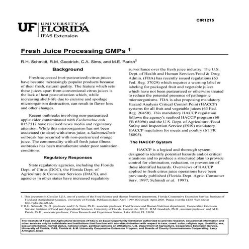 GMP fresh squeezed juice manufacturing