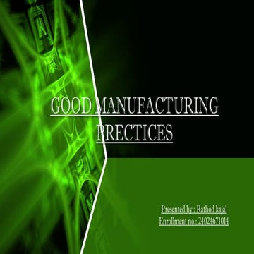 GOOD MANUFACTURING PRACTICES  PPT-1.pptx