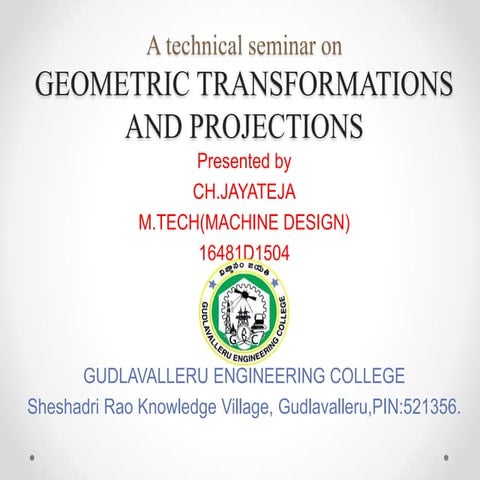 Geometric transformations and projections