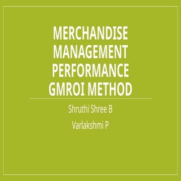gmroi method management strategies ppt merchandise | PPTX