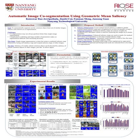 Automatic Image Co-segmentation Using Geometric Mean Saliency(Top 10% paper)[...