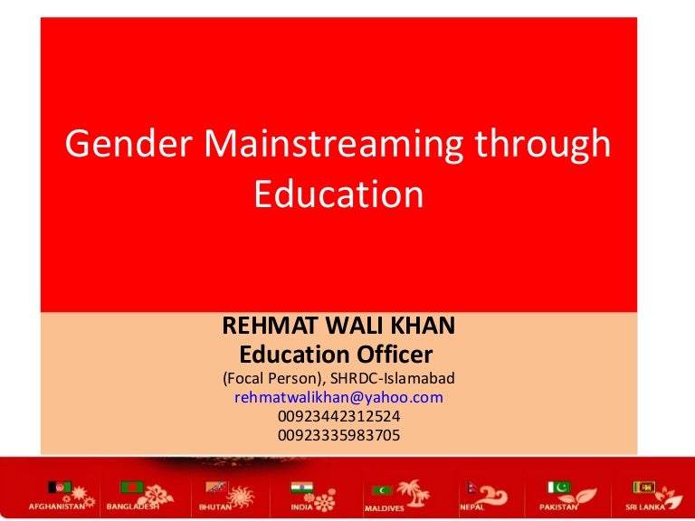 Gender Mainstreaming Through Education
