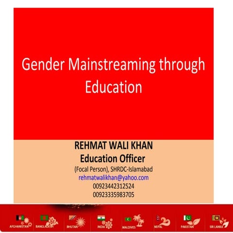 Gender Mainstreaming Through Education