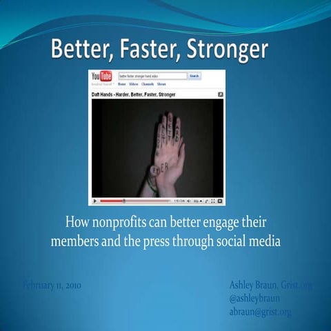 Better, Faster, Stronger: How nonprofits can better engage their members and ...
