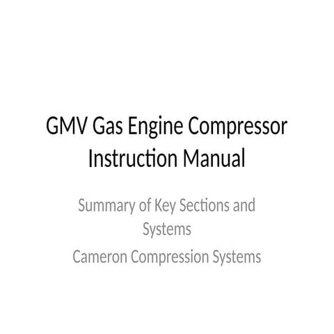 GMV_Gas_Engine_Compressor instruction manual | PPTX