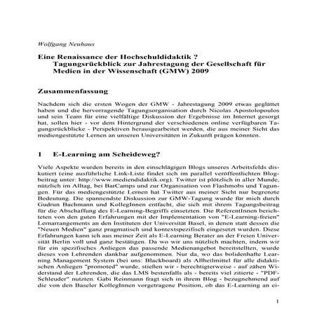 Renaissance der Hochschuldidaktik