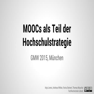 MOOCs als Teil der Hochschulstrategie