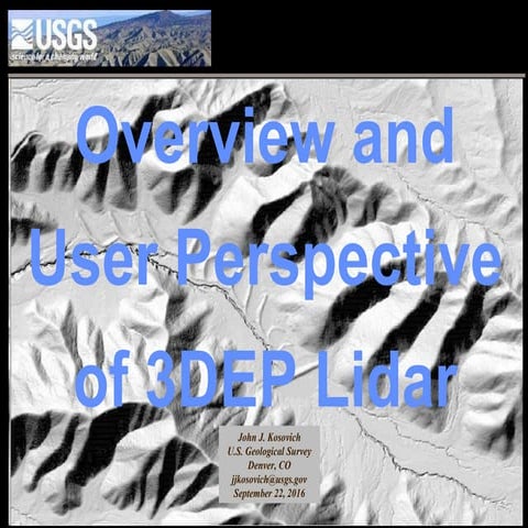 2016 asprs track:  overview and user perspective of usgs 3 dep lidar by john ...