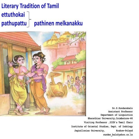 Literary Tradition of Tamil-Pathinen Melkanakku | PPTX