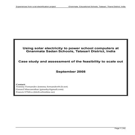 Case study of alumni-run solar energy project 