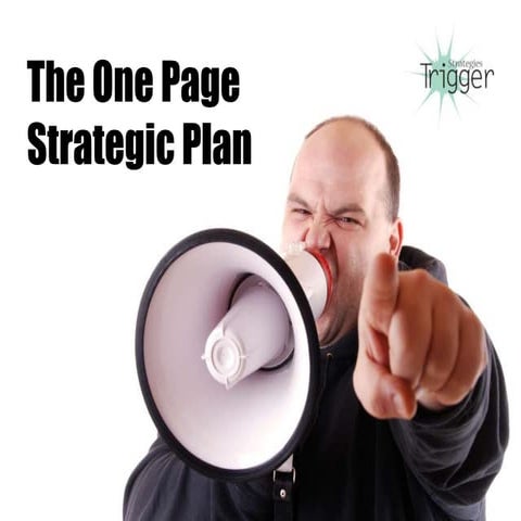 The One Page Strategic Plan