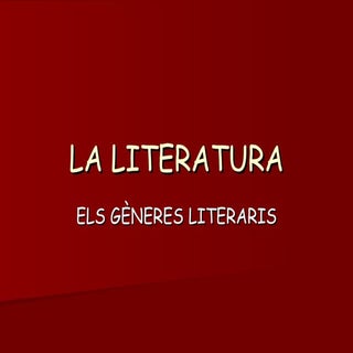 Gèneres literaris