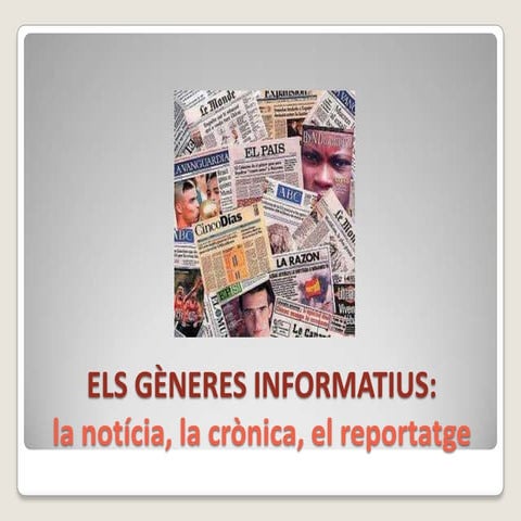 Gèneres periodístics. la notícia