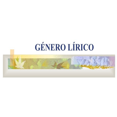 Género Lírico