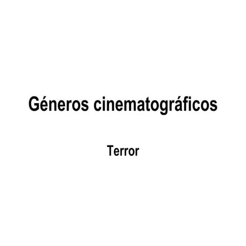 GéNeros CinematográFicos