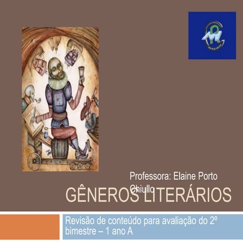 Gêneros literários - 1º Ano do Ensino Médio
