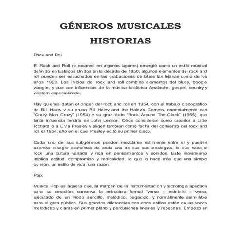 Géneros musicales