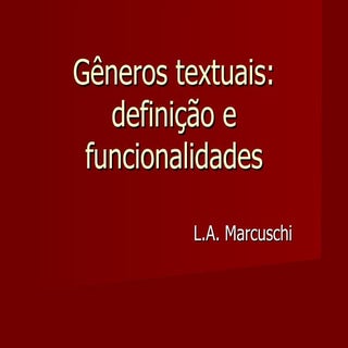 Gêneros Textuais