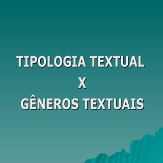 Gêneros textuais