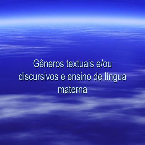 Gêneros textuais e