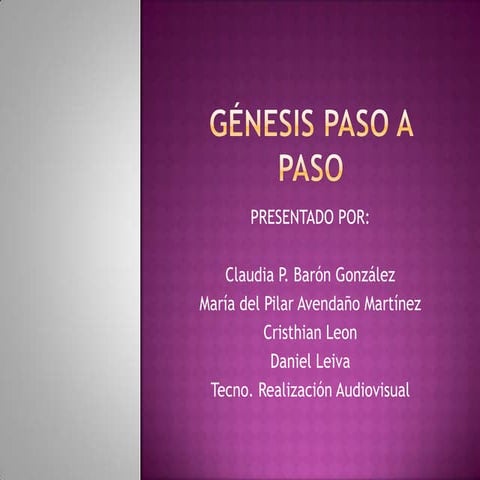 Genesis paso a paso