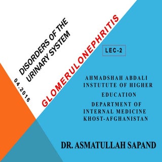 Glomerulonephritis Lecture-2