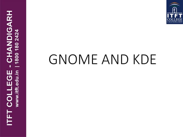  itft-Gnome and kde