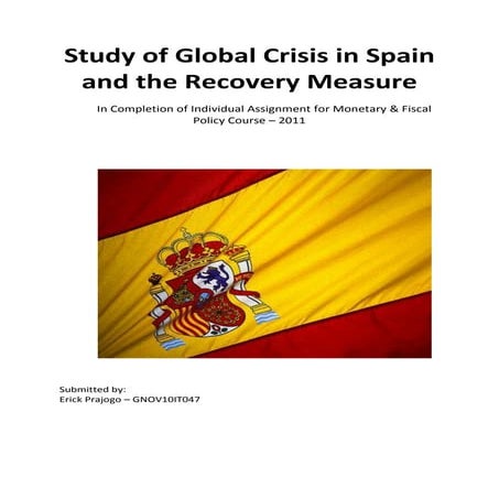 Study of Spain Global Crisis and Austeriity Measure