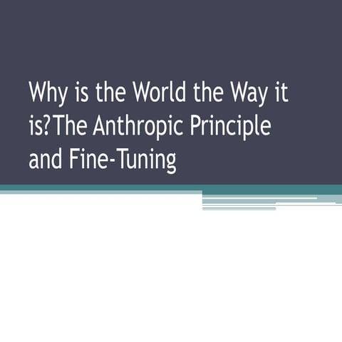 Science and Religion - Why is the world the way it is?