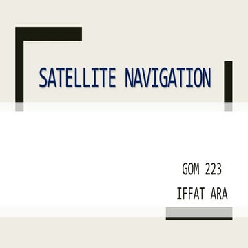Satellite Navigation 