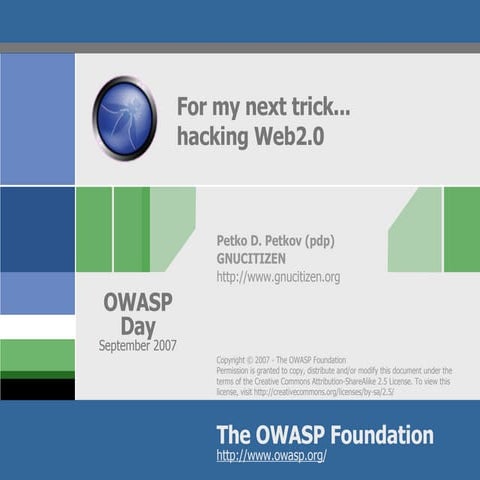 GNUCITIZEN Pdp Owasp Day   September 2007