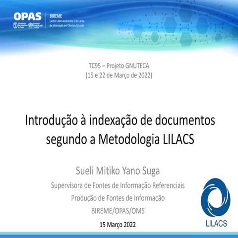 Gnuteca / BiblioSUS: Capacitação sobre indexação de documentos segundo a Meto...