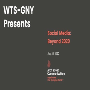 Social Media Webinar 2020 & Beyond 