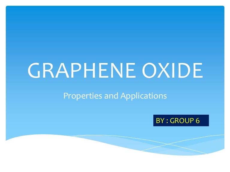 Graphene Graphene Oxide Chemistry Aplications