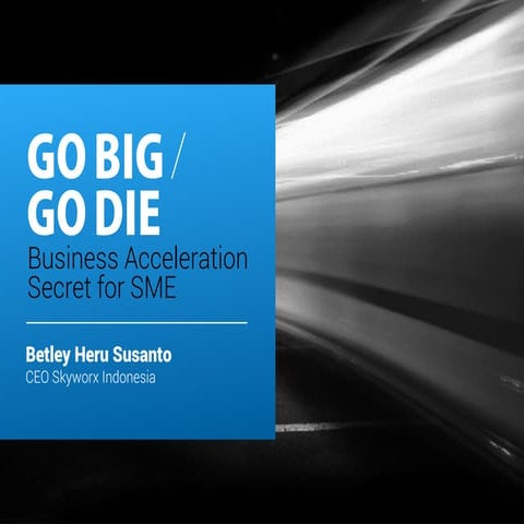 SME Business Acceleration Strategy | GO BIG / GO DIE