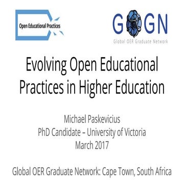 Global Open Education Graduate Network Research Presentation - Cape Town, Sou...