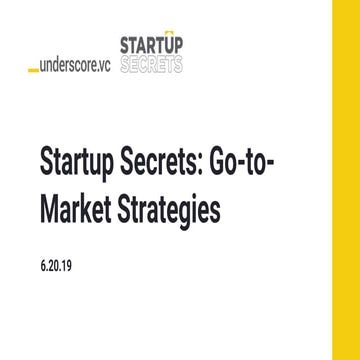 Go-to-Market Strategies