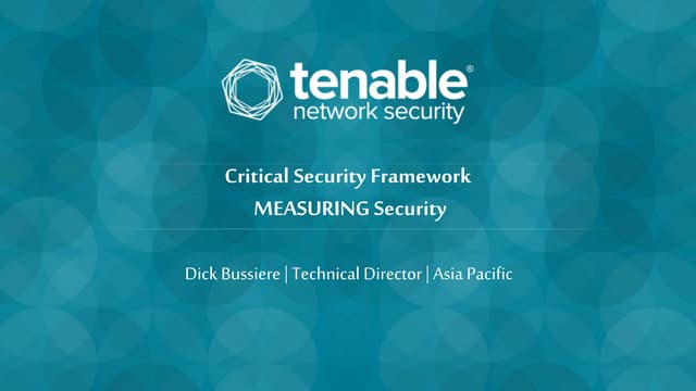 NIST Critical Security Framework (CSF) 